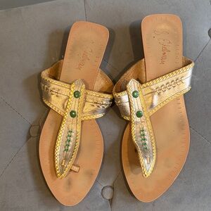 Sam Edelman Gold and Tan Sandals